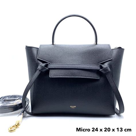 celine micro black|Celine micro belt handbag.